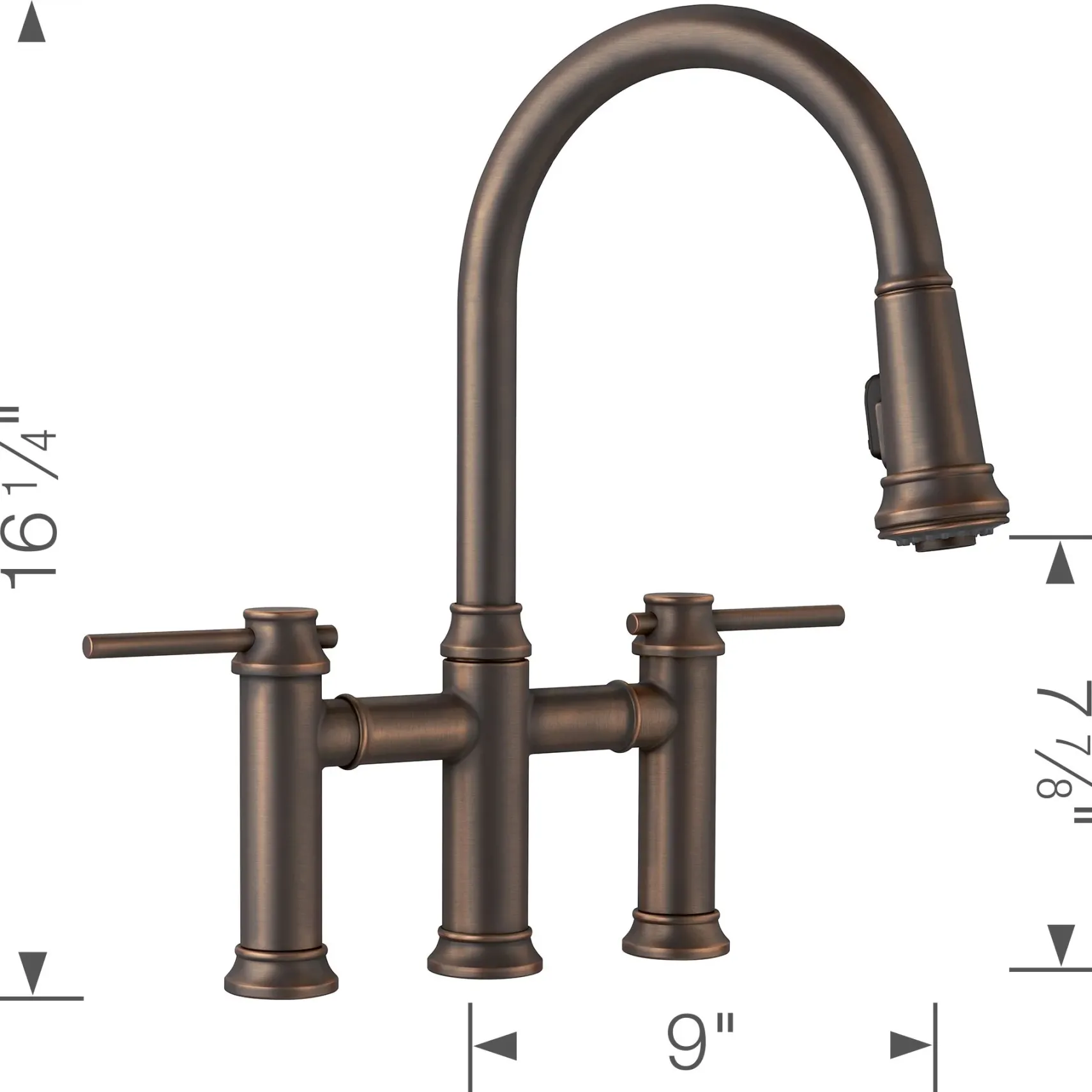 Blanco Empressa 1.5 GPM Brass Kitchen Faucet, Pull-Down, Oil-Rubbed Bronze, 442507