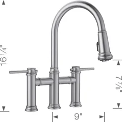 Blanco Empressa 1.5 GPM Brass Kitchen Faucet, Pull-Down, Stainless, 442505