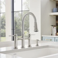 Blanco Empressa 1.5 GPM Brass Kitchen Faucet, Pull-Down, Stainless, 442505