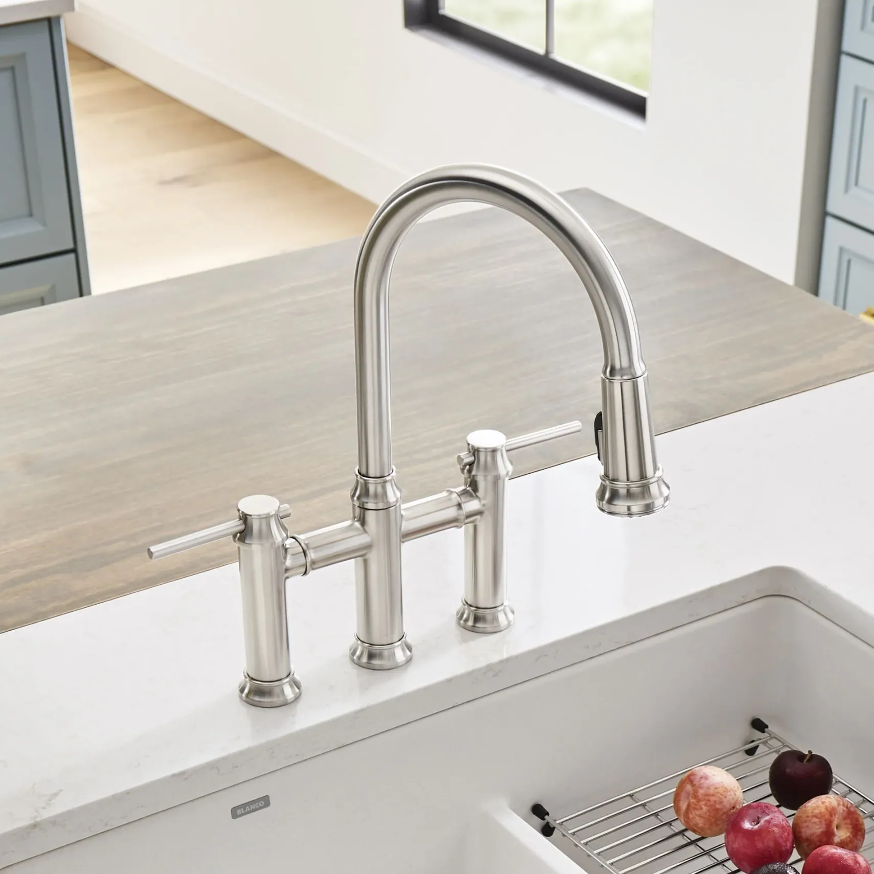 Blanco Empressa 1.5 GPM Brass Kitchen Faucet, Pull-Down, Stainless, 442505