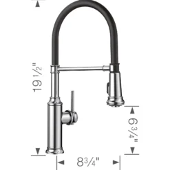 Blanco Empressa 1.5 GPM Brass Kitchen Faucet, Semi-Pro, Polished Chrome, 442508