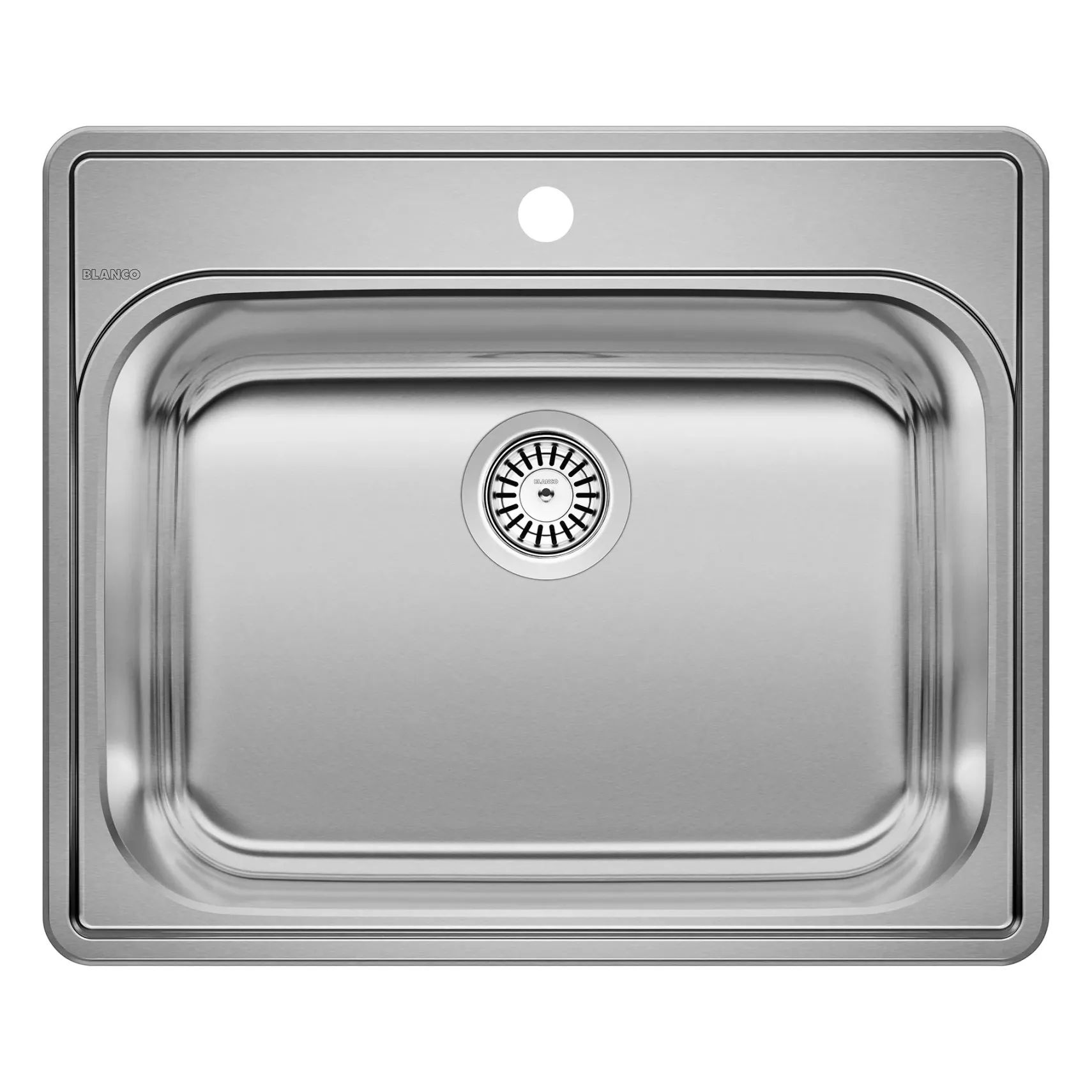 Blanco Essential 25" Drop In/Topmount Stainless Steel Laundry Sink, 20 Gauge, Brushed Finish, 441078