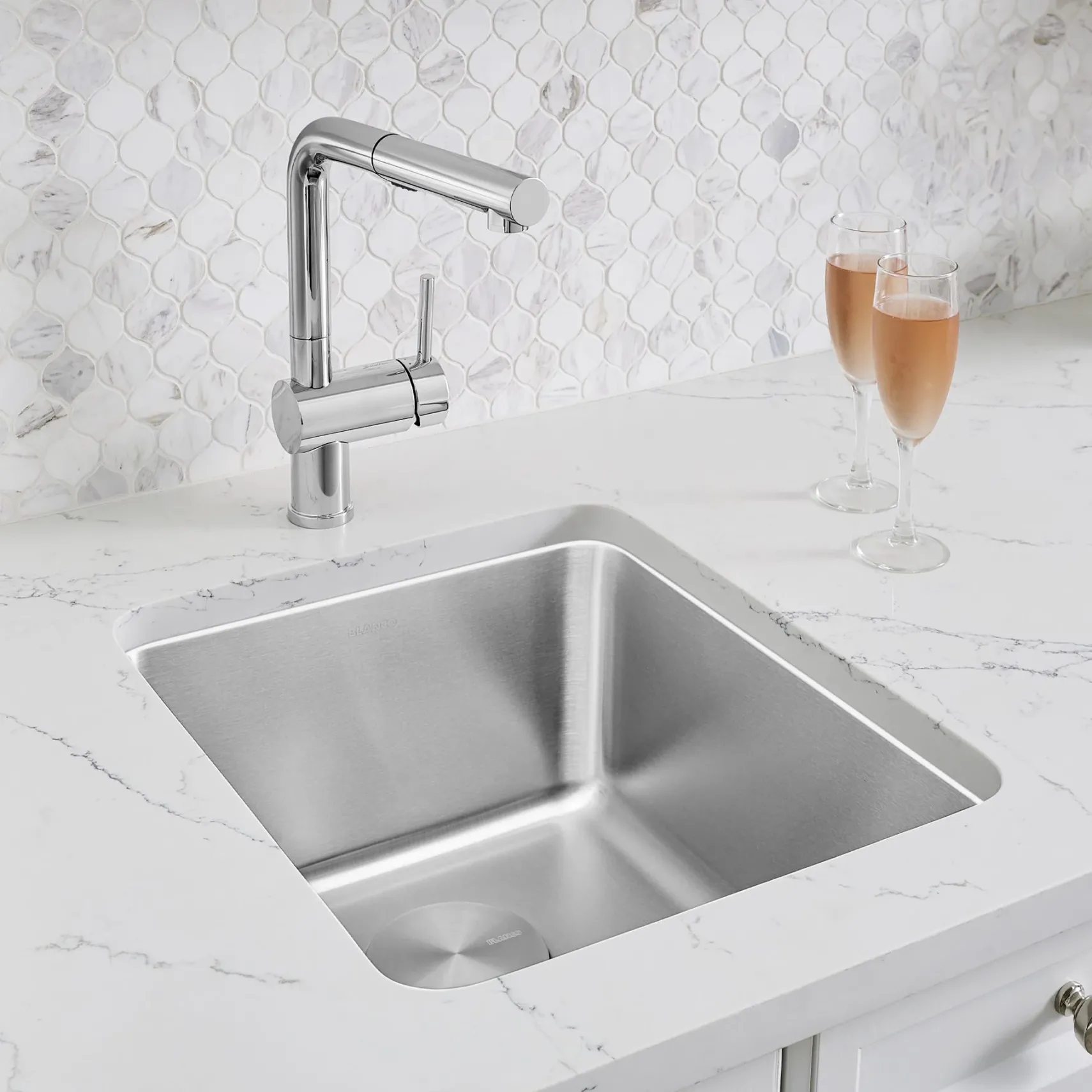 Blanco Formera 16" Rectangle Stainless Steel Bar/Prep Sink, 18 Gauge, Satin Polish, 442767