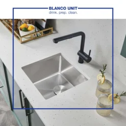 Blanco Linus 1.5 GPM Brass Kitchen Faucet, Pull-Out, Anthracite, 526367
