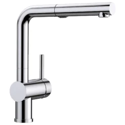 Blanco Linus 1.5 GPM Brass Kitchen Faucet, Pull-Out, Polished Chrome, 526365