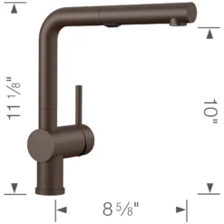 Blanco Linus 1.5 GPM Brass Kitchen Faucet, Pull-Out, Cafe, 526368