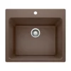 Blanco Liven 25" Dual Mount Granite Composite Laundry Sink, Silgranit, Cafe, 401922