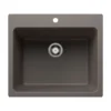Blanco Liven 25" Dual Mount Silgranit Laundry Sink, Volcano Gray, 1 Faucet Hole, 443116
