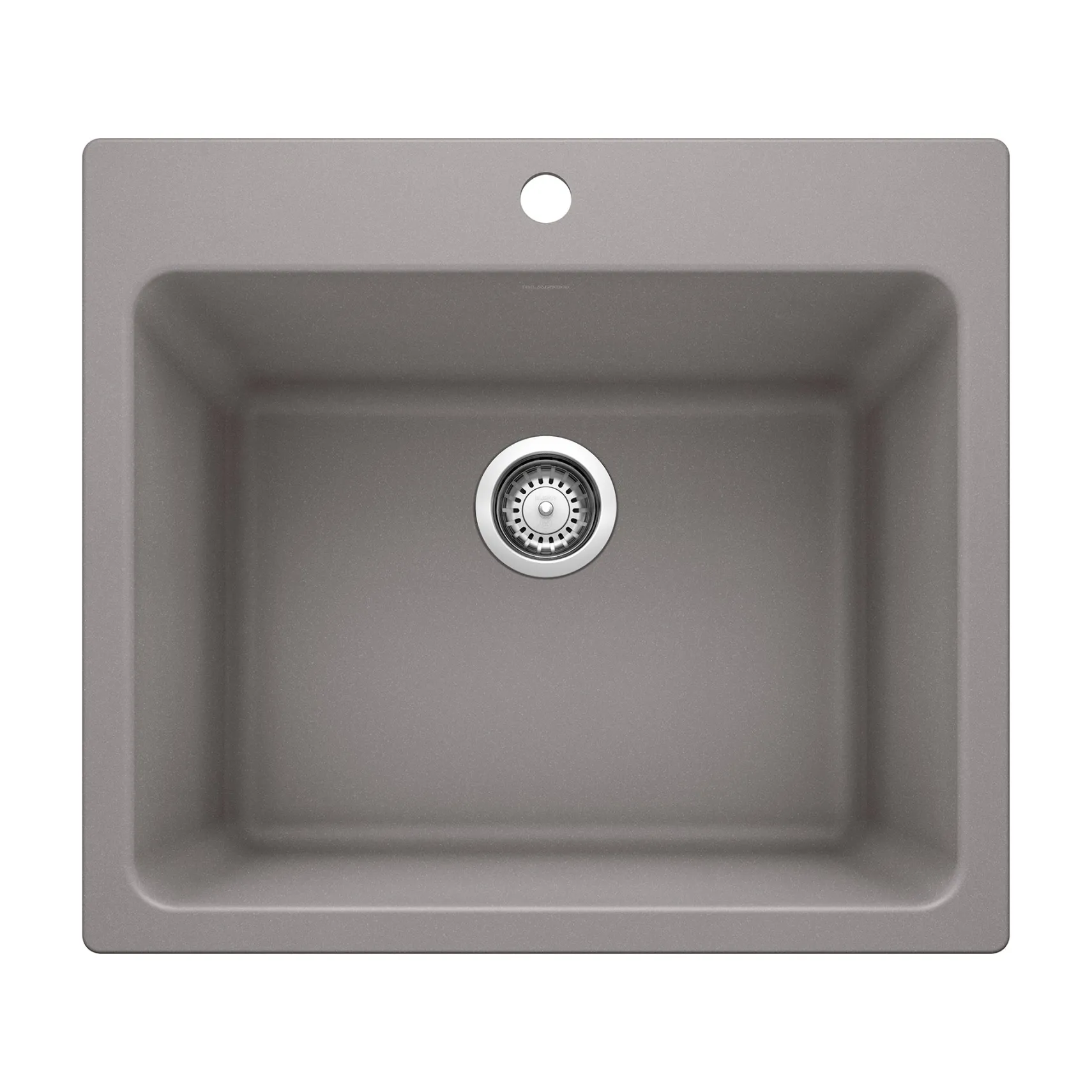 Blanco Liven 25" Dual Mount Granite Composite Laundry Sink, Silgranit, Metallic Gray, 401924