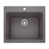 Blanco Liven 25" Dual Mount Granite Composite Laundry Sink, Silgranit, Cinder, 401923
