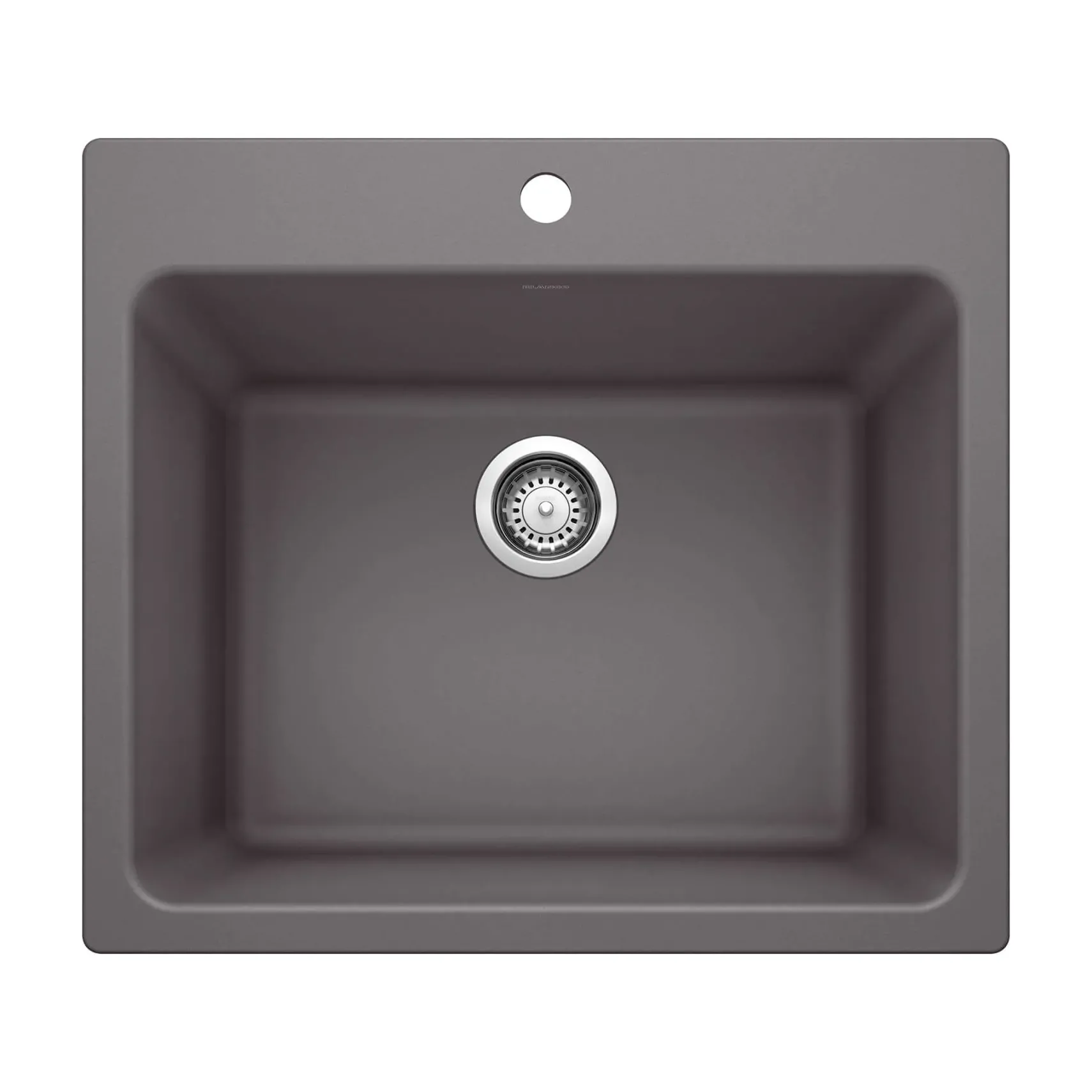Blanco Liven 25" Dual Mount Granite Composite Laundry Sink, Silgranit, Cinder, 401923