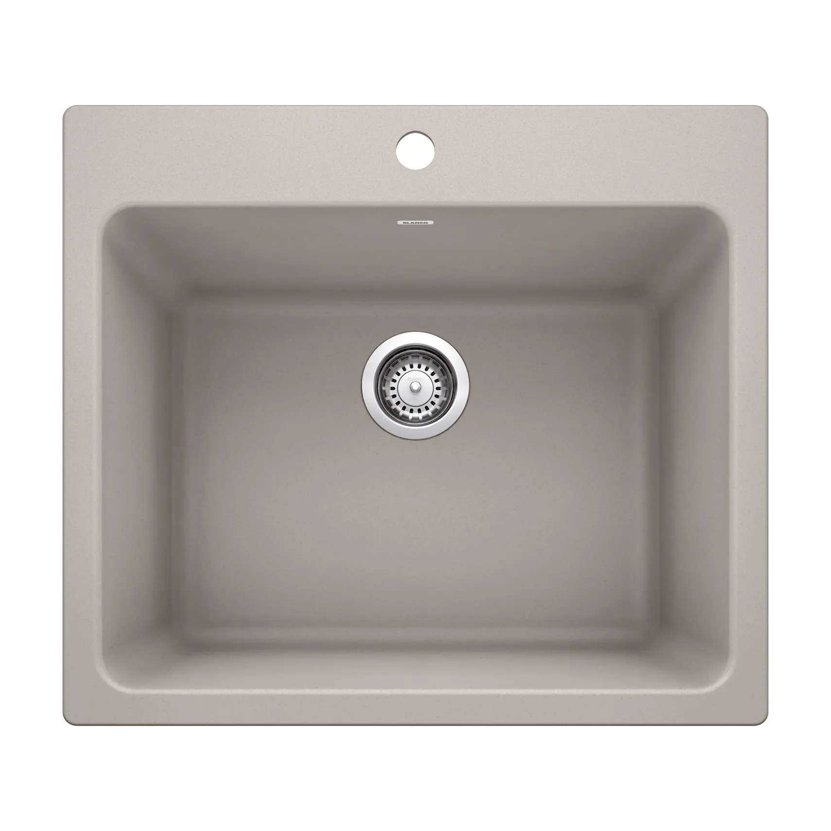 Blanco Liven 25" Dual Mount Granite Composite Laundry Sink, Silgranit, Truffle, 401926