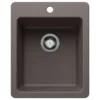 Blanco Liven 17" Rectangle Silgranit Bar/Prep Sink, Volcano Gray, 1 Faucet Hole, 443240