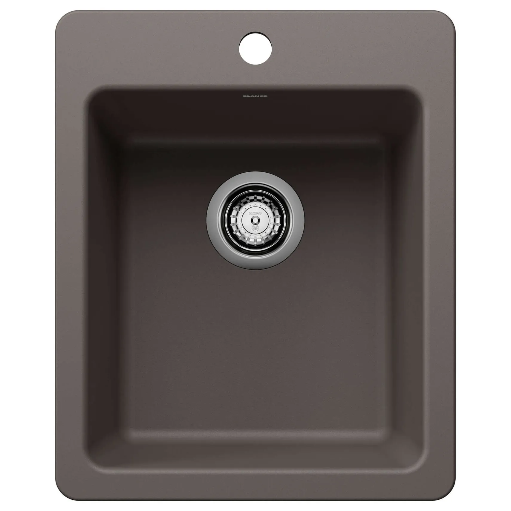 Blanco Liven 17" Rectangle Silgranit Bar/Prep Sink, Volcano Gray, 1 Faucet Hole, 443240
