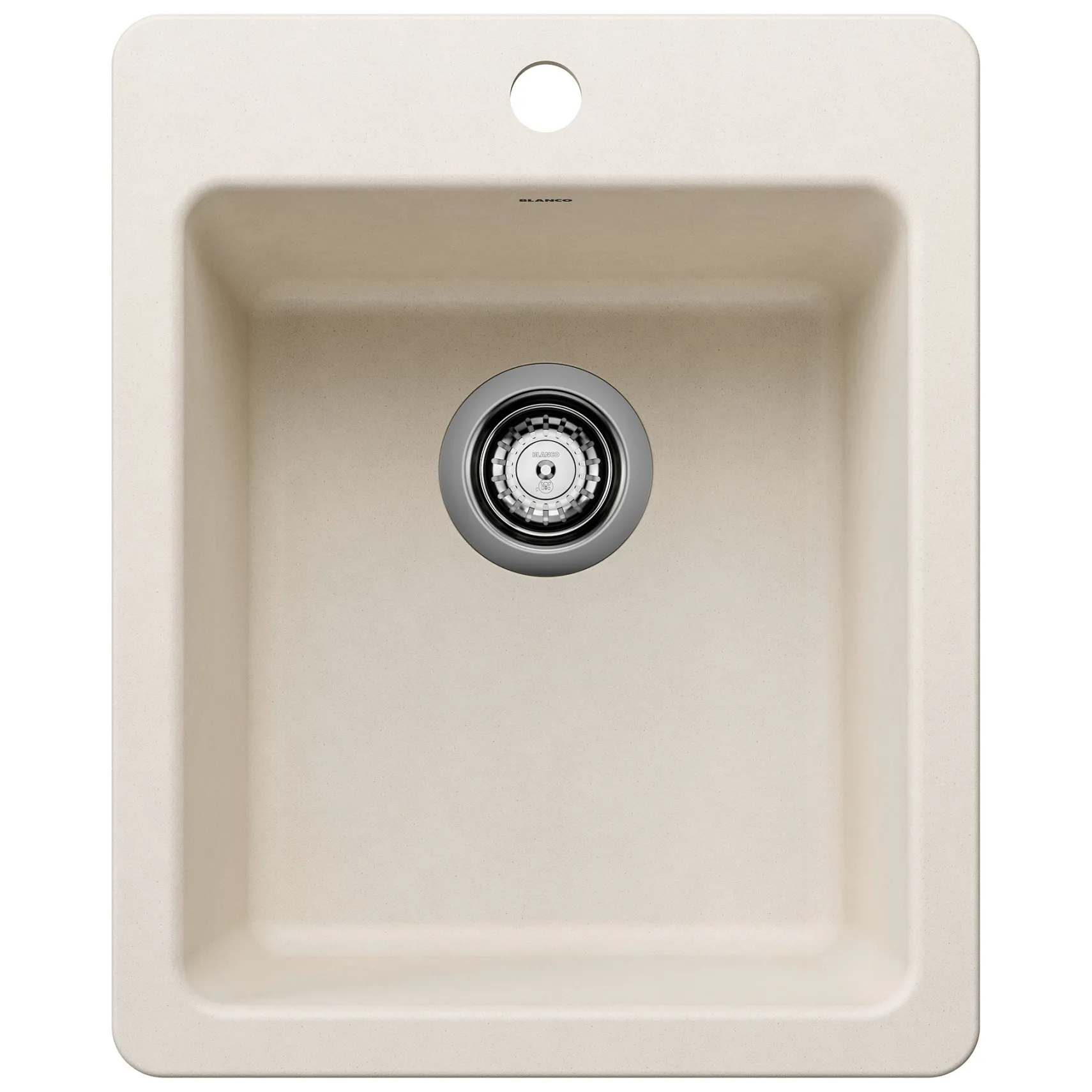Blanco Liven 17" Rectangle Silgranit Bar/Prep Sink, Soft White, 1 Faucet Hole, 443241