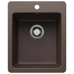 Blanco Liven 17" Rectangle Silgranit Bar/Prep Sink, Cafe, 1 Faucet Hole, 443239