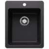 Blanco Liven 17" Rectangle Silgranit Bar/Prep Sink, Coal Black, 1 Faucet Hole, 443234
