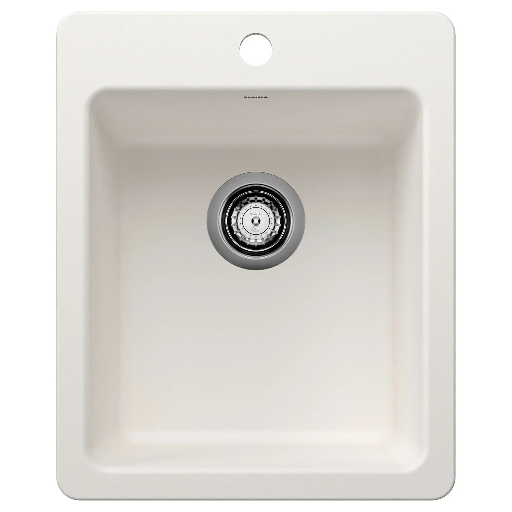 Blanco Liven 17" Rectangle Silgranit Bar/Prep Sink, White, 1 Faucet Hole, 443237