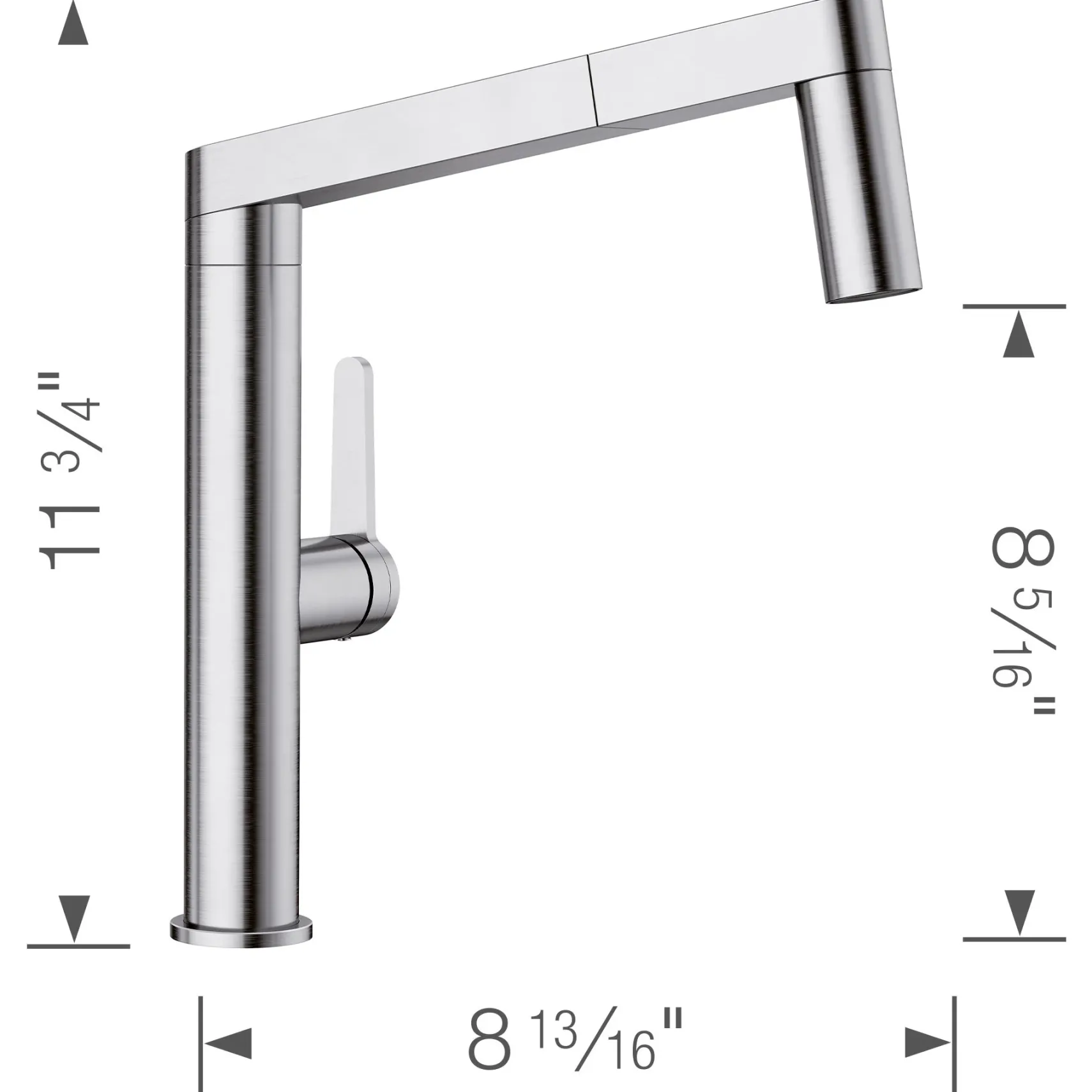 Blanco Panera 1.5 GPM Stainless Steel Kitchen Faucet, Pull-Out, 402043