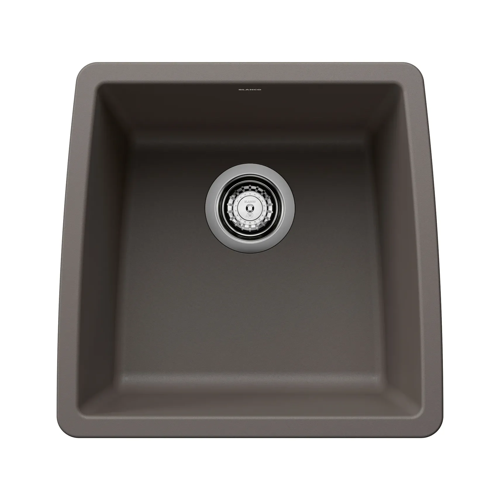 Blanco Performa 18" Square Silgranit Bar/Prep Sink, Volcano Gray, No Faucet Hole, 443124