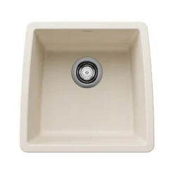 Blanco Performa 18" Square Silgranit Bar/Prep Sink, Soft White, No Faucet Hole, 443087