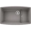 Blanco Performa 32" Undermount Granite Composite Kitchen Sink with Accessories, Silgranit, Metallic Gray, 440067
