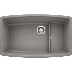 Blanco Performa 32" Undermount Granite Composite Kitchen Sink with Accessories, Silgranit, Metallic Gray, 440067