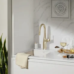 Blanco Precis 14" Rectangle Silgranit Bar/Prep Sink, Soft White, No Faucet Hole, 527404