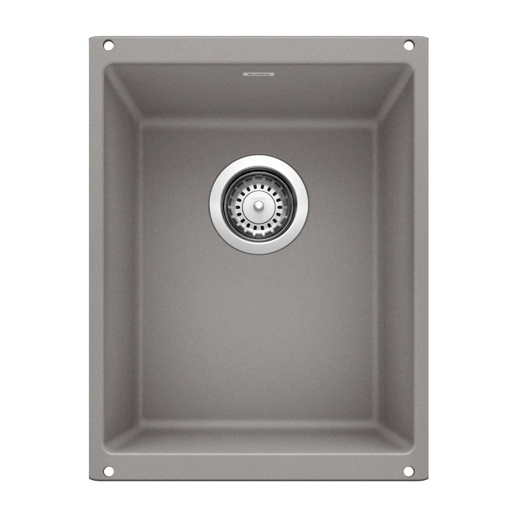 Blanco Precis 14" Rectangle Granite Composite Bar/Prep Sink, Silgranit, Metallic Gray, 513425