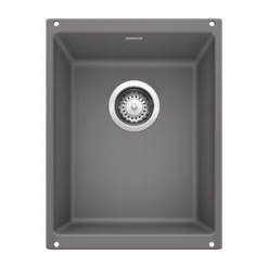 Blanco Precis 14" Rectangle Granite Composite Bar/Prep Sink, Silgranit, Cinder, 519048