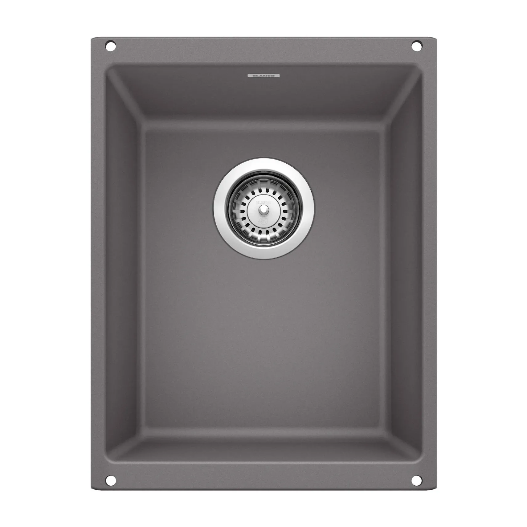 Blanco Precis 14" Rectangle Granite Composite Bar/Prep Sink, Silgranit, Cinder, 519048