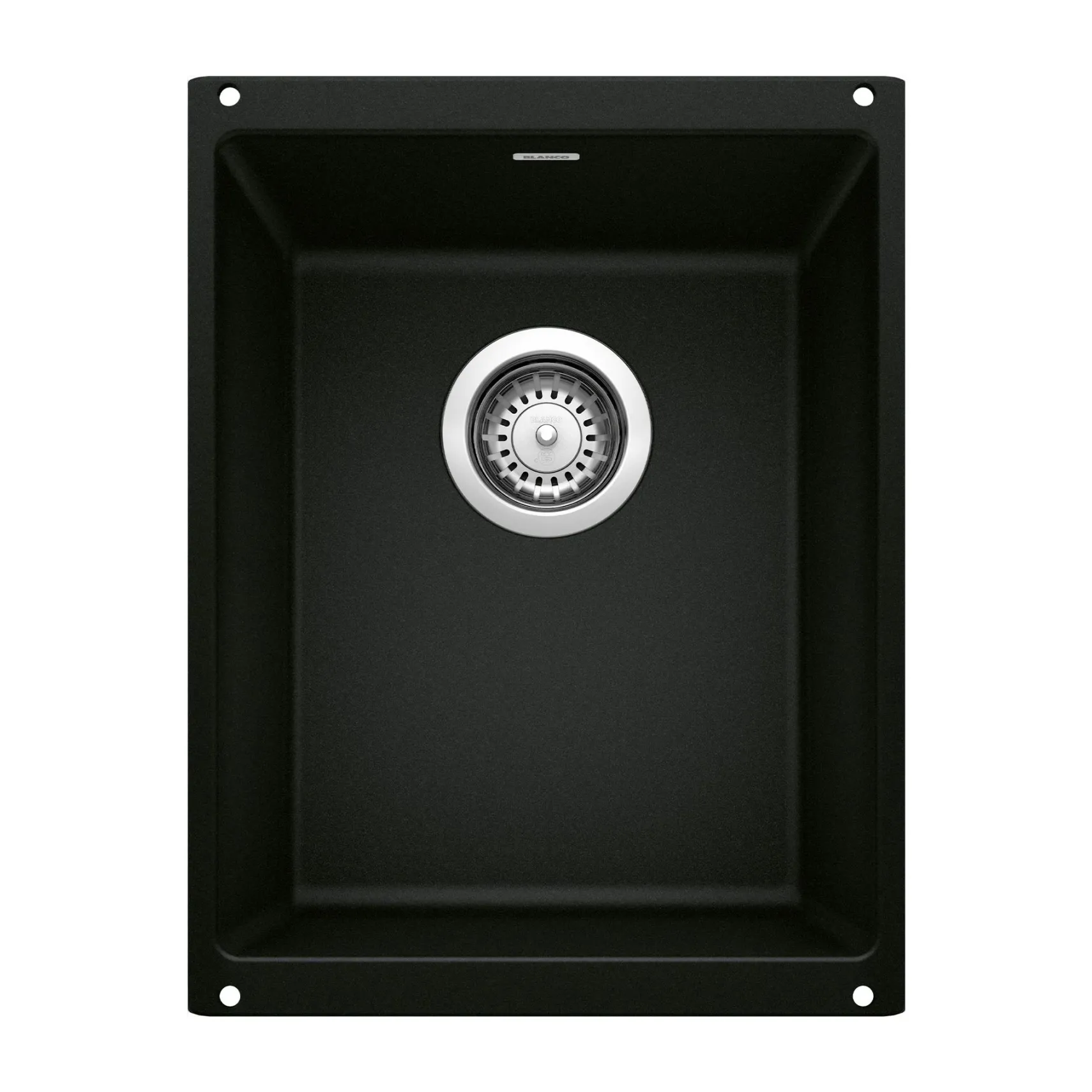 Blanco Precis 14" Rectangle Granite Composite Bar/Prep Sink, Silgranit, Coal Black, 442932