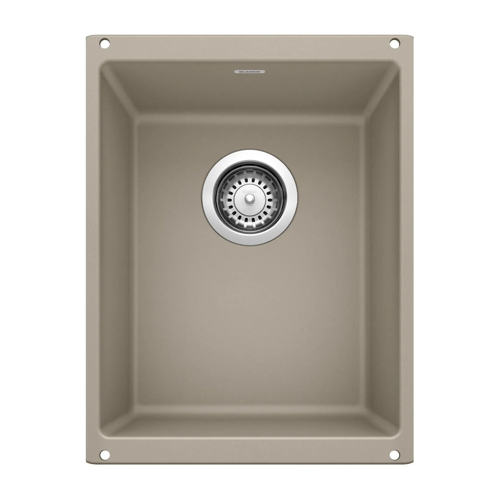 Blanco Precis 14" Rectangle Granite Composite Bar/Prep Sink, Silgranit, Truffle, 517676