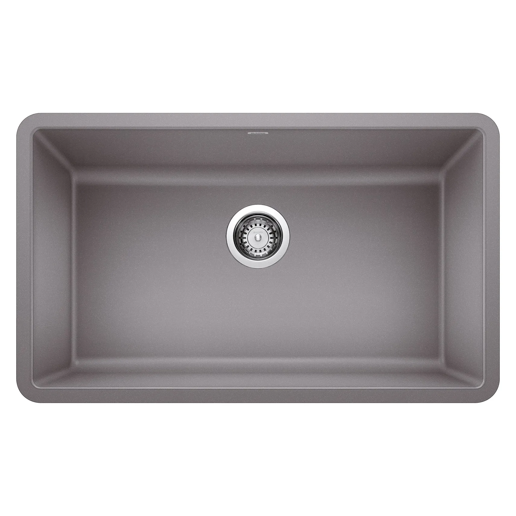 Blanco Precis 30" Undermount Granite Composite Kitchen Sink, Silgranit, Metallic Gray, 442536