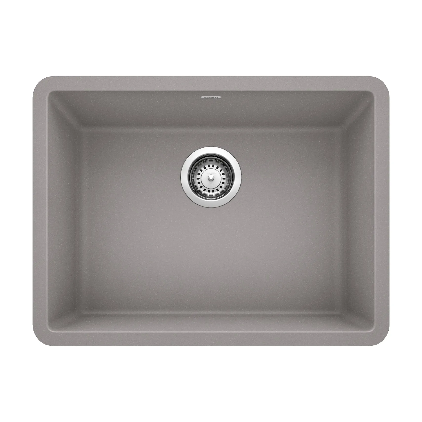 Blanco Precis 23" Undermount Granite Composite Kitchen Sink, Silgranit, Metallic Gray, 522413