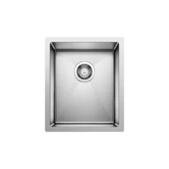 Blanco Precision 15" Rectangle Stainless Steel Bar/Prep Sink, 18 Gauge, Satin Polish, 516225