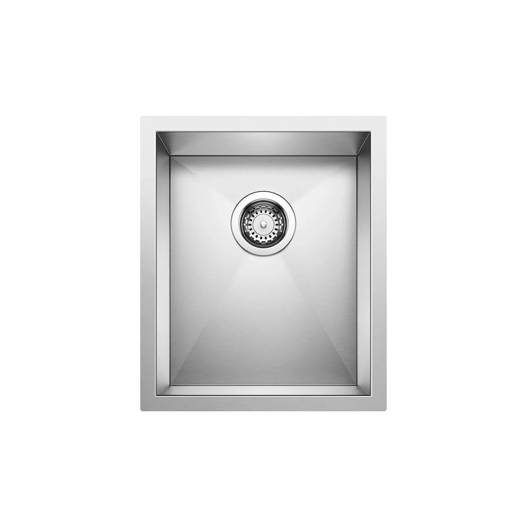Blanco Precision 15" Rectangle Stainless Steel Bar/Prep Sink, 18 Gauge, Satin Polish, 516208