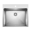 Blanco Quatrus 25" Drop In/Topmount Stainless Steel Laundry Sink, Satin Polish, 18 Gauge, 1 Faucet Hole, 443151