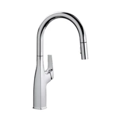 Blanco Rivana 1.5 GPM Brass Kitchen Faucet, Pull-Down, Polished Chrome, 442677