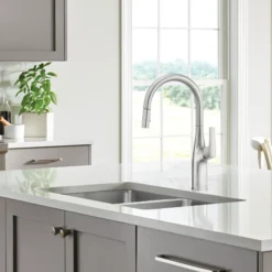 Blanco Rivana 1.5 GPM Brass Kitchen Faucet, Pull-Down, Stainless, 442678