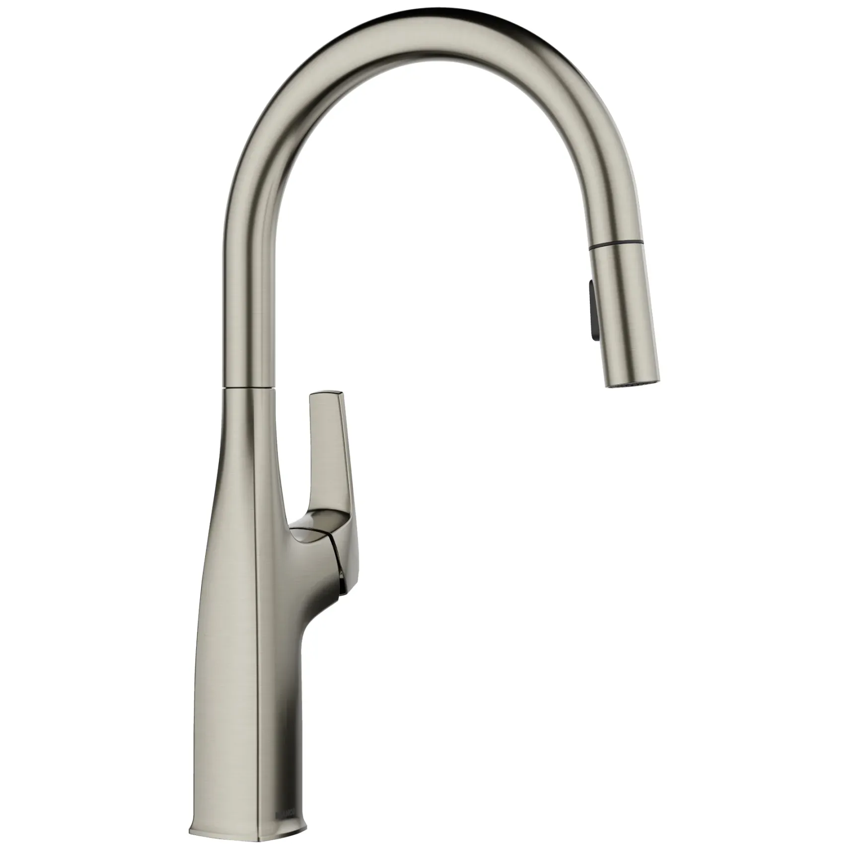 Blanco Rivana High Arc Pull-Down Dual-Spray Kitchen Faucet, Satin Platinum, 1.5 GPM, Brass, 443249