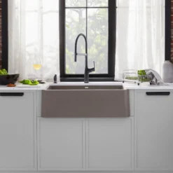Blanco Rivana Semi-Pro Pull-Down Dual-Spray Kitchen Faucet, Matte Black, 1.5 GPM, Brass, 443019