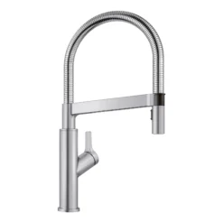 Blanco Solenta 1.5 GPM Brass Kitchen Faucet, Semi-Pro, Stainless, 401991