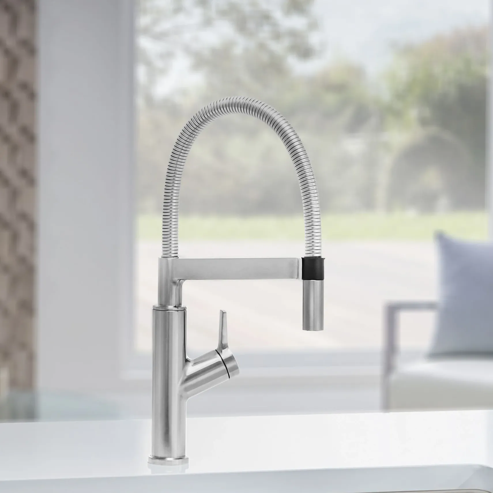 Blanco Solenta 1.5 GPM Brass Kitchen Faucet, Semi-Pro, Stainless, 401991