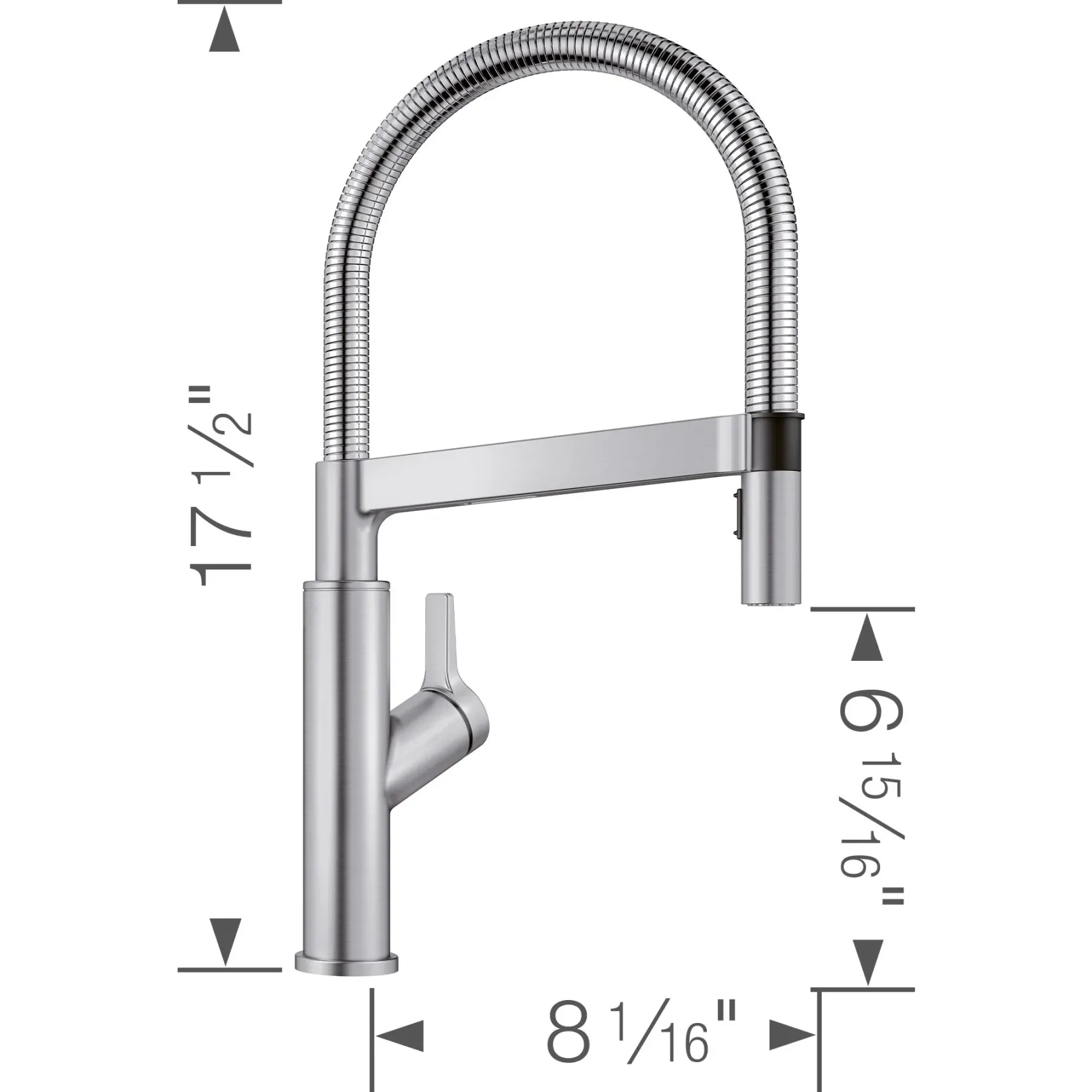 Blanco Solenta 1.5 GPM Brass Kitchen Faucet, Semi-Pro, Stainless, 401991