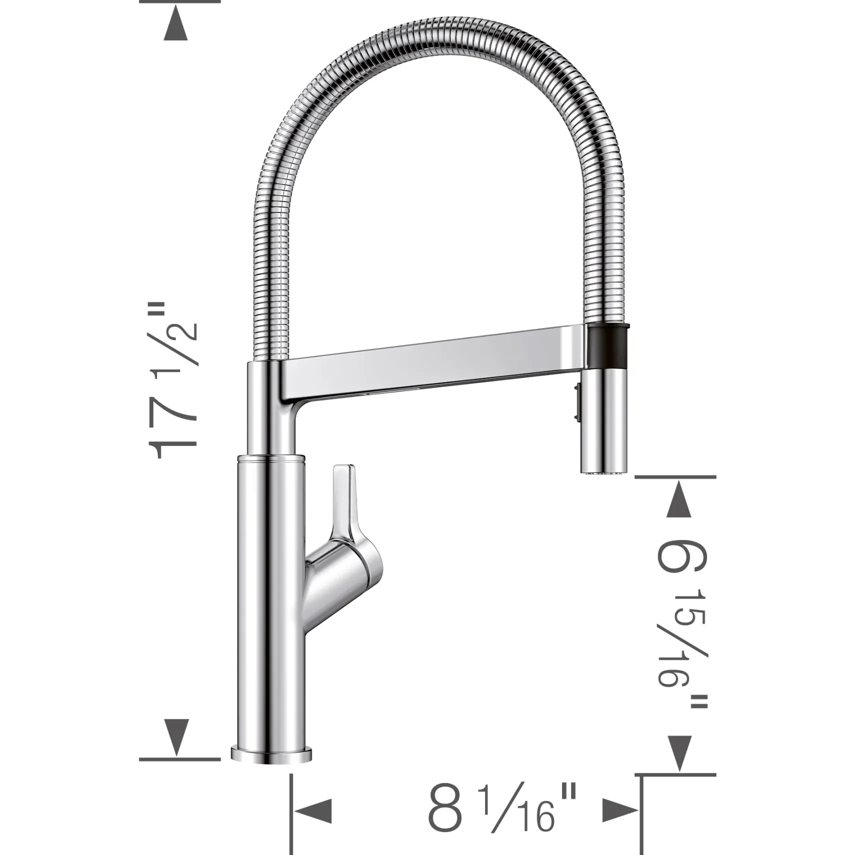 Blanco Solenta 1.5 GPM Brass Kitchen Faucet, Semi-Pro, Polished Chrome, 401992