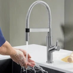 Blanco Solenta 1.5 GPM Brass Kitchen Faucet, Semi-Pro, Stainless, 401993