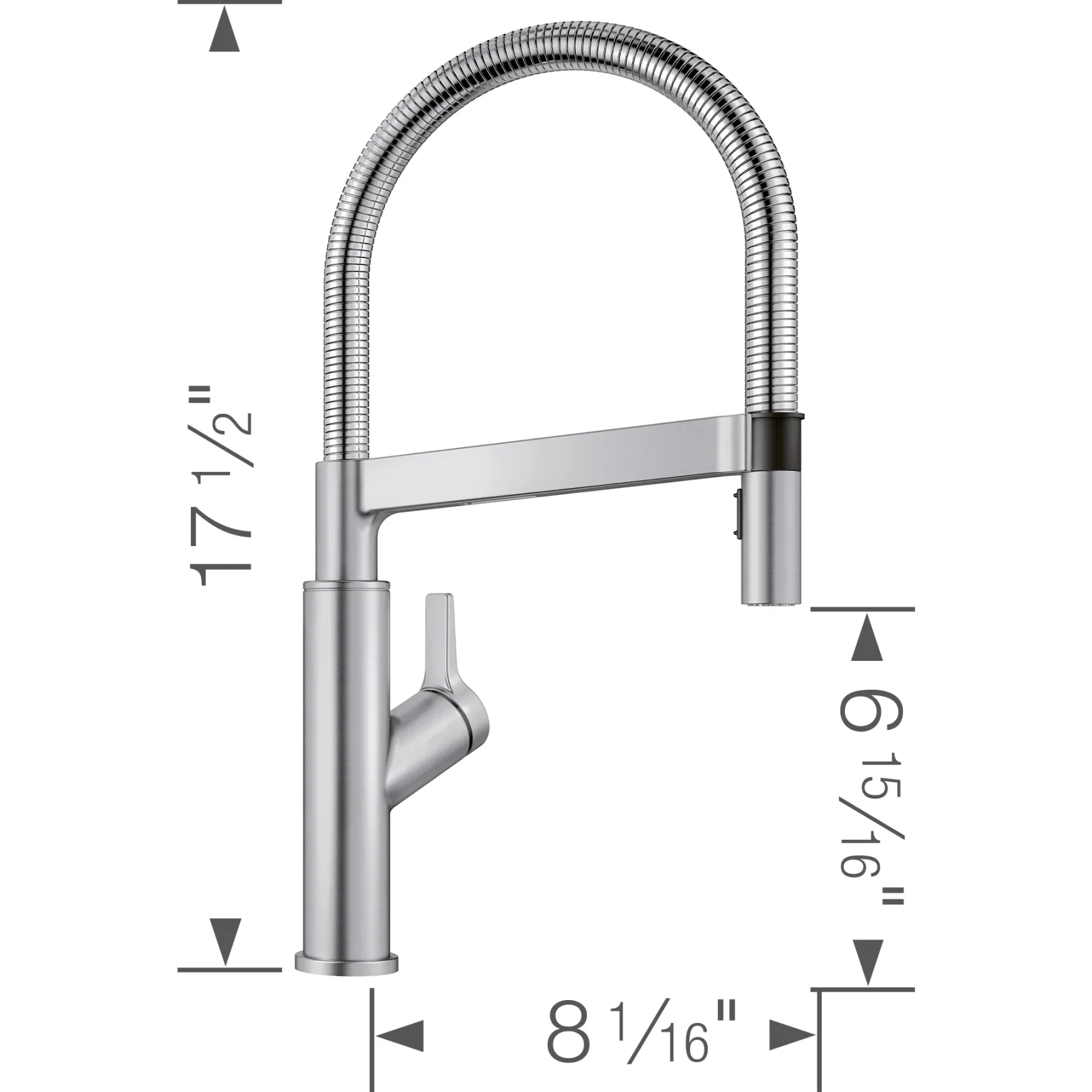 Blanco Solenta 1.5 GPM Brass Kitchen Faucet, Semi-Pro, Stainless, 401993