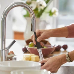 Blanco Urbena 1.5 GPM Brass Kitchen Faucet, Pull-Down, Polished Chrome, 526390