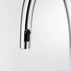 Blanco Urbena 1.5 GPM Brass Kitchen Faucet, Pull-Down, Coal Black/Chrome, 526398